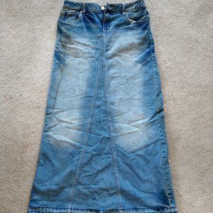 Long Denim Skirt